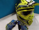 CASCO+OCCHIALI+GUANTI DA MOTOCROSS 7/9 ANNI
