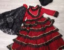 VESTITO CARNEVALE SPAGNOLA 6/7 ANNI