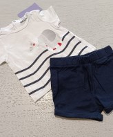 COMPLETO MAGLIA+PANTALONCINO 3/6 MESI