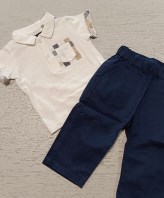 COMPLETO POLO+PANTALONE MINIBANDA 6 MESI