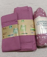 SET LENZUOLA LETTINO SINGOLO IN COTONE PETTINATO...
