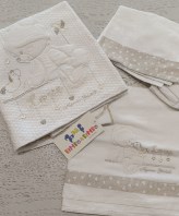 SET LENZUOLA+TRAPUNTINA NAVICELLA 4 P.ZI