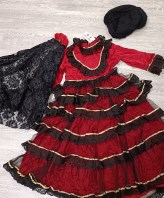 VESTITO CARNEVALE SPAGNOLA 6/7 ANNI