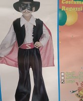VESTITO CARNEVALE ZORRO 9/10 ANNI