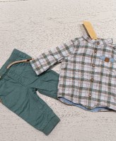 COMPLETO OBAIBI 3 MESI CAMICIA+PANTALONE