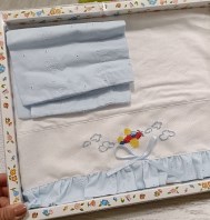 SET LENZUOLA NAVICELLA (SOLO SOPRA+COPRIGUANCIALE)...