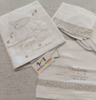 SET LENZUOLA+TRAPUNTINA NAVICELLA 4 P.ZI