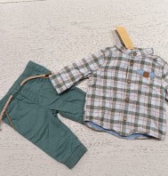 COMPLETO OBAIBI 3 MESI CAMICIA+PANTALONE