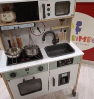CUCINA DI LEGNO+ACCESSORI