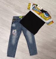 COMPLETO MAGLIA+JEANS SMALL GANG 4/5 ANNI