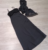 VESTITO CERIMONIA DONNA+STOLA TG S/M