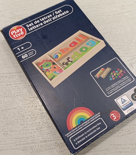 GIOCO LETTERE DELL'ALFABETO DI LEGNO