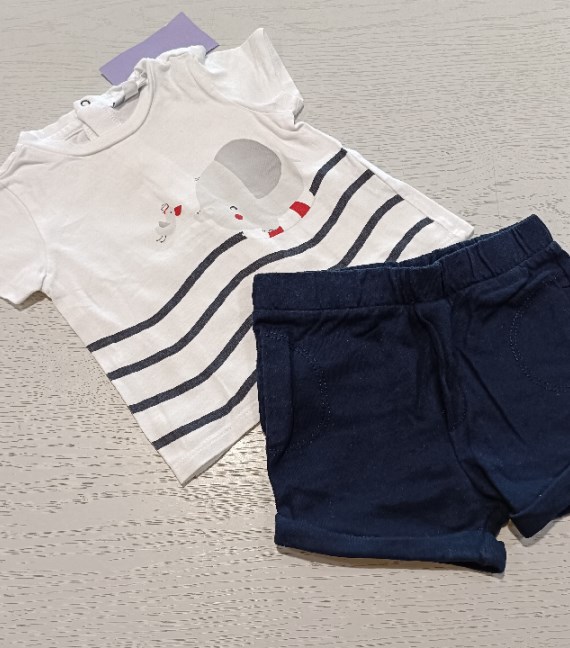 COMPLETO MAGLIA+PANTALONCINO 3/6 MESI