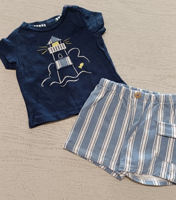 COMPLETO MAGLIA+PANTALONCINO O. MARINES 3/6 MESI