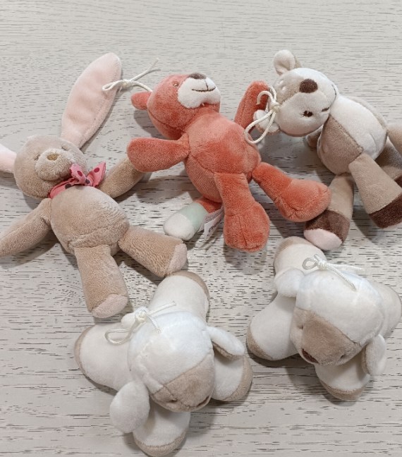 5 PELUCHE PRIMI MESI