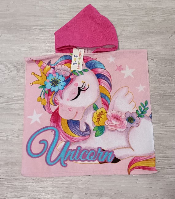 PONCHO MARE UNICORNI 9/12 MESI