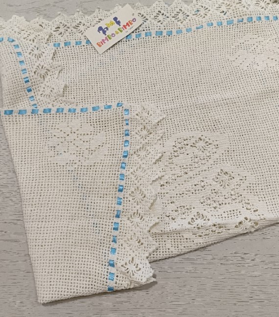 COPRILETTO COTONE CULLA FATTO A MANO