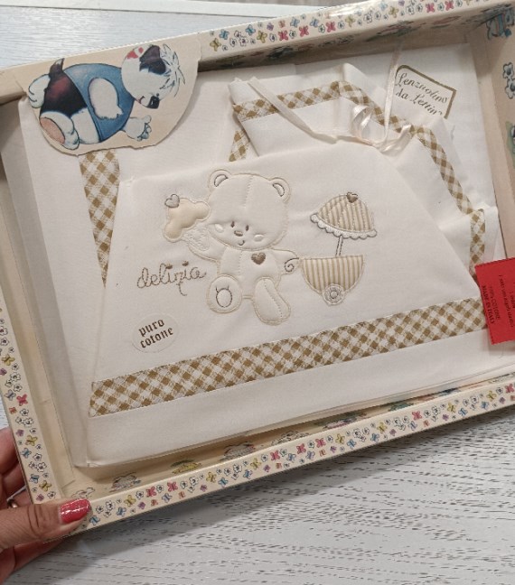SET LENZUOLA CULLA CM 90X120 NUOVE!