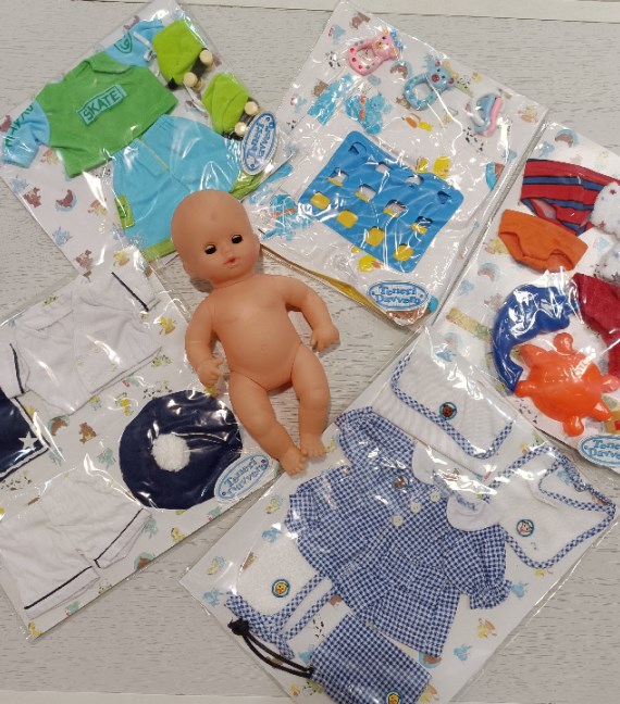 BAMBOLOTTO MARCOLINO+ 5 SET ACCESSORI NUOVI!