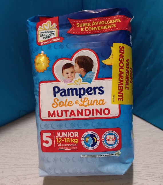 PANNOLINI PAMPERS SOLE E LUNA 12/18 KG