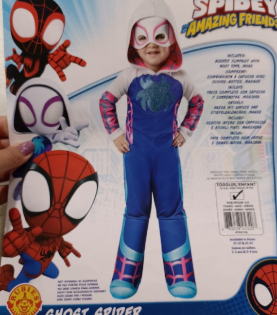 VESTITO HALOWEEN GHOST SPIDER 3/4 ANNI