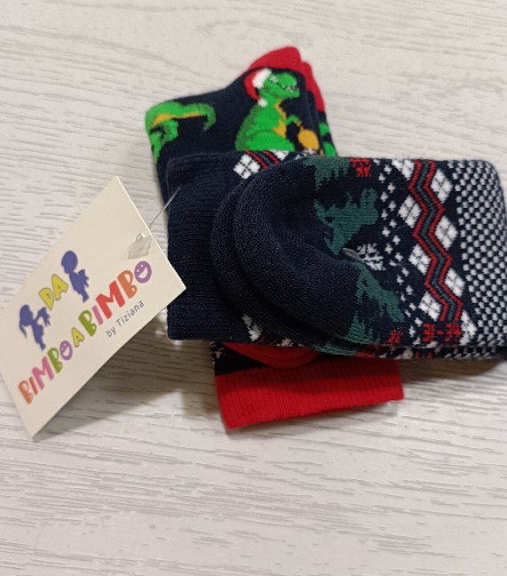 2 PAIA CALZE NATALIZIE TG 27/30 NUOVI!