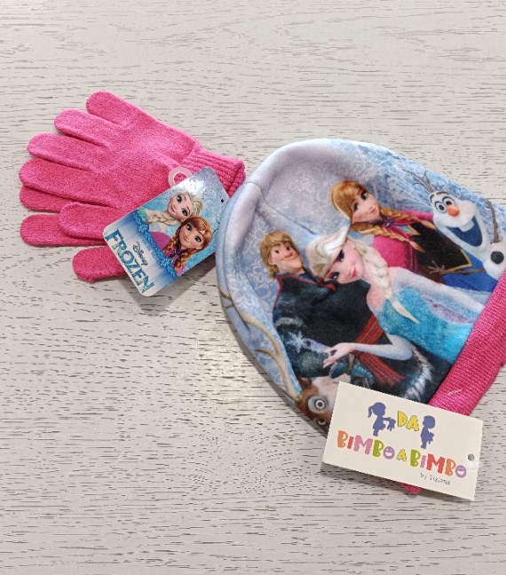 COMPLETO CAPPELLO+GUANTI FROZEN CM 52 NUOVO!
