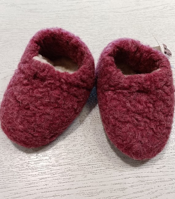 PANTOFOLE DI LANA COTTA TG 31/32