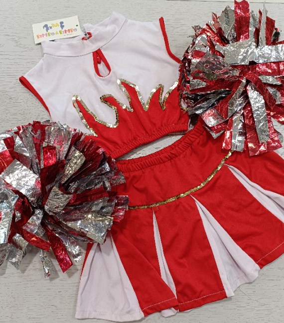 VESTITO CARNEVALE CHEAR LEADER 5/6 ANNI