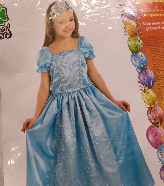 VESTITO CARNEVALE PRINCIPESSA 6/7 ANNI