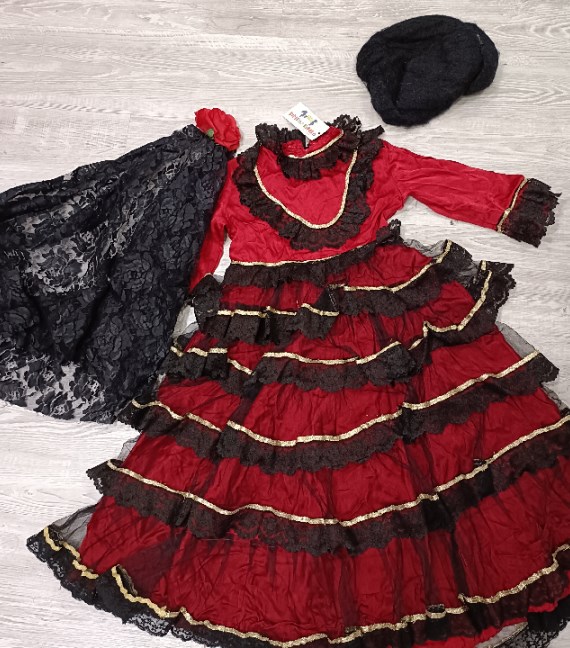 VESTITO CARNEVALE SPAGNOLA 6/7 ANNI