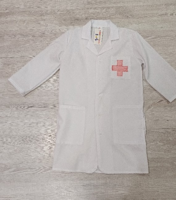 VESTITO CARNEVALE CAMICE DEL DOTTORE 12/14 ANNI