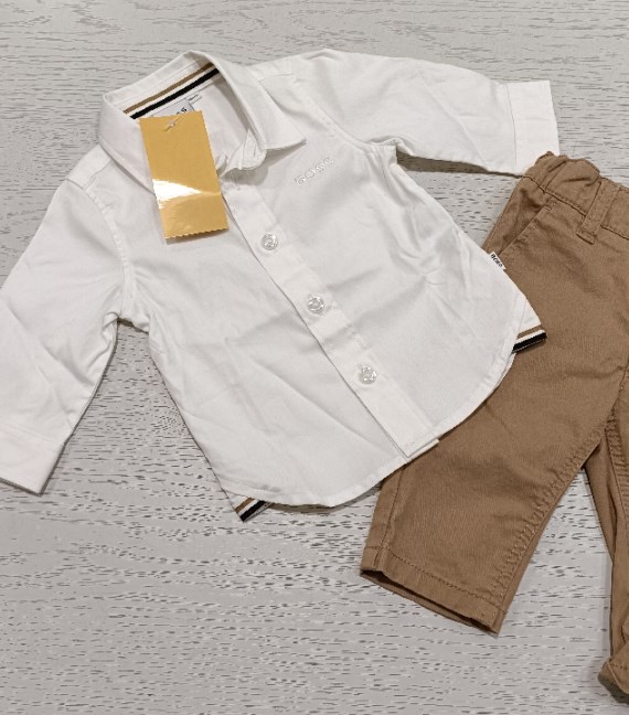 COMPLETO CAMICIA+PANTALONE BOSS 3 MESI