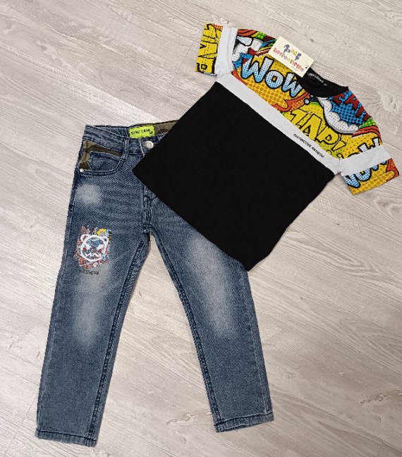 COMPLETO MAGLIA+JEANS SMALL GANG 4/5 ANNI