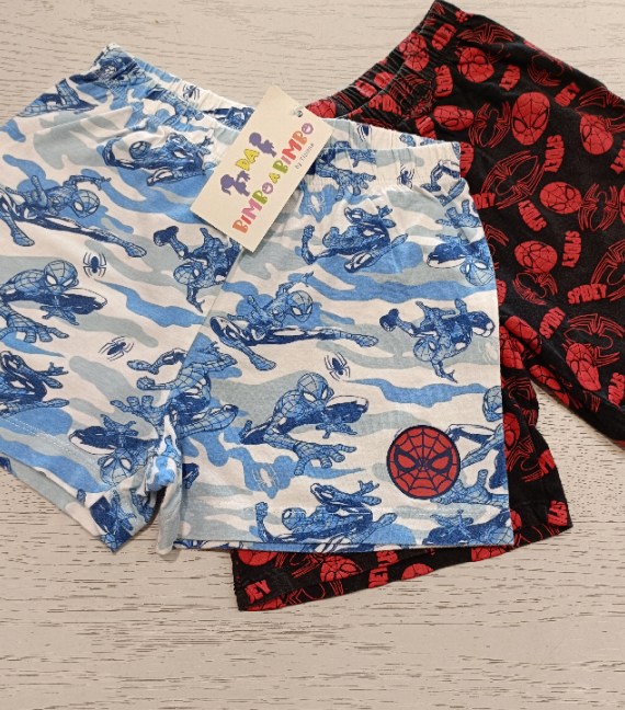 2 PAIA PANTALONCINI SPIDER MAN 4/5 ANNI